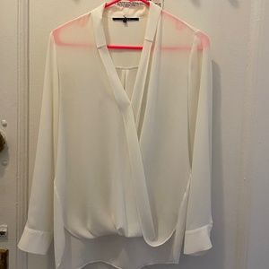 Tuzun Sheer White/ Cream Size 38 Blouse